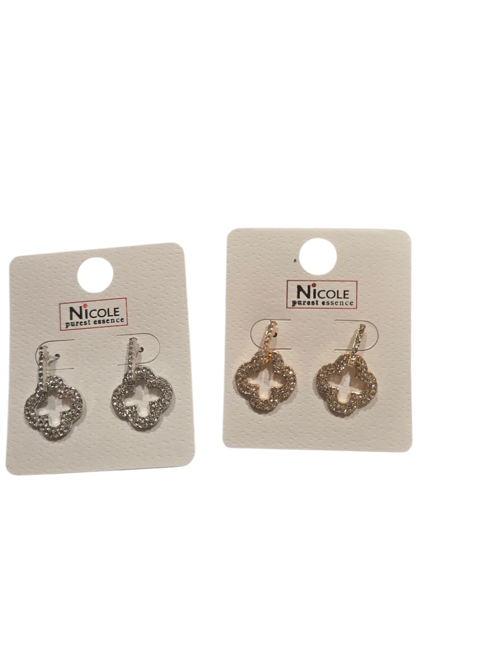 Nicole Clover Drop Earrings (Choice Of Color) - Picture 2 of 9